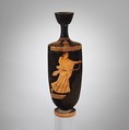 Terracotta lekythos (oil flask), Berlin Painter, Terracotta, Greek, Attic