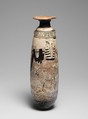 Terracotta alabastron (perfume vase), Related to the Group of the Paidikos Alabastra, Terracotta, Greek, Attic