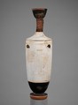 Terracotta lekythos (oil flask), Attributed to the Painter of New York 23.160.41, Terracotta, Greek, Attic