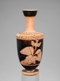Terracotta lekythos (oil flask), Attributed to the Icarus Painter, Terracotta, Greek, Attic