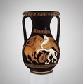 Terracotta pelike (jar), Attributed to Group G, Terracotta, Greek, Attic