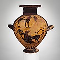 Terracotta hydria (water jar), Terracotta, Greek, Attic