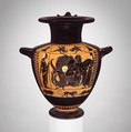 Terracotta hydria (water jar), Antimenes Painter, Terracotta, Greek, Attic