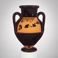 Terracotta amphora (jar), Attributed to the Affecter, Terracotta, Greek, Attic