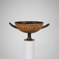 Terracotta kylix: Cassel cup (drinking cup), Terracotta, Greek, Attic