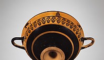 Terracotta kylix: Siana cup (drinking cup), Terracotta, Greek, Attic