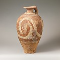 Terracotta jug with spirals, Terracotta, Minoan