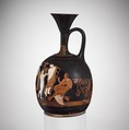 Terracotta squat lekythos (oil jar), Terracotta, Greek, Attic