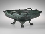 Bronze footbath with its stand, Bronze, Greek