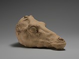 Terracotta head of a deer, Terracotta, Greek, South Italian, Tarentine