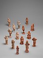 Group of fifteen terracotta comic actors, Terracotta, Greek