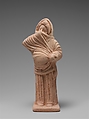 Terracotta statuette of an actor, Terracotta, Greek, Attic