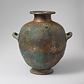 Bronze hydria: kalpis (water jar), Bronze, Greek, Attic