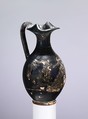 Terracotta oinochoe (jug), Terracotta, Greek, Attic