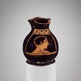 Terracotta oinochoe: chous (jug), Terracotta, Greek, Attic