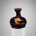 Terracotta squat lekythos (oil flask), Terracotta, Greek, Attic