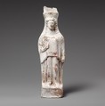 Terracotta statuette of a goddess, Terracotta, Greek, Boeotian