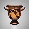 Terracotta bell-krater (bowl for mixing wine and water), Terracotta, Greek, Boeotian