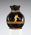 Terracotta oinochoe: chous (jug), Terracotta, Greek, Attic
