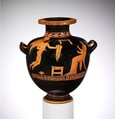 Terracotta hydria (water jar), Terracotta, Greek, Attic