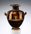 Terracotta hydria: kalpis (water jar), Shuvalov Painter, Terracotta, Greek, Attic