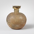 Glass globular bottle, Glass, Roman