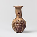 Glass double head-shaped bottle, Glass, Roman, Syrian