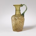 Glass hexagonal jug, Glass, Roman, Syrian