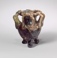 Glass footed jar, Glass, Roman, Palestinian