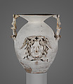 Terracotta two-handled vase, Terracotta, Greek, South Italian, Apulian, Canosan