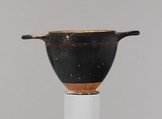 Terracotta skyphos (deep drinking cup), Terracotta, Greek, Attic
