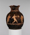 Terracotta oinochoe: chous (jug), Terracotta, Greek, Attic
