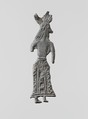 Lead figure of a woman with wreath, Lead, Greek, Laconian