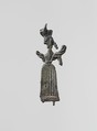 Lead figure of a winged goddess, possibly Artemis Orthia, Lead, Greek, Laconian