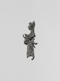 Lead figure of a goddess with spear and aegis, probably Athena, Lead, Greek, Laconian