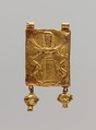 Gold pendant with Mistress of Animals, Gold, Greek