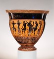 Terracotta column-krater (bowl for mixing wine and water), Terracotta, Greek, Attic