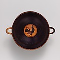 Terracotta kylix: Siana cup (drinking cup), Terracotta, Greek, Attic