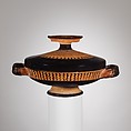 Terracotta lekanis with lid (dish), Terracotta, Greek, Attic