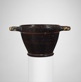 Terracotta skyphos (deep drinking cup), Terracotta, Greek, Corinthian
