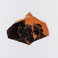 Fragment of a terracotta amphora (jar), Painter of Vatican 365, Terracotta, Greek, Attic