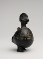 Terracotta vase in the shape of a cockerel, Terracotta, Etruscan