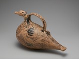 Terracotta duck-askos (flask with spout and handle), Clusium Group, Terracotta, Etruscan
