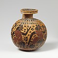 Terracotta aryballos (oil flask), New York Comast Painter, Terracotta, Greek, Corinthian
