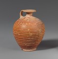 Terracotta aryballos (oil flask), Terracotta, Greek, Corinthian