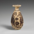 Terracotta alabastron (oil flask), Painter of New York 30.115.26, Terracotta, Greek, Corinthian