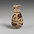 Terracotta alabastron (perfume vase), Kerameikos Group, Terracotta, Greek, Corinthian