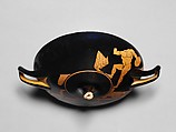 Terracotta kylix (drinking cup), Attributed to the manner of the Antiphon Painter, Terracotta, Greek, Attic