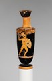 Terracotta lekythos (oil flask), Terracotta, Greek, Attic