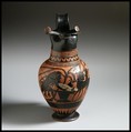 Terracotta oinochoe (jug), Altenburg Class, Terracotta, Greek, Attic
